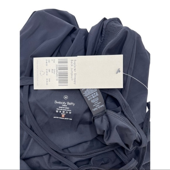 Sweaty Betty Explorer Beautify Strappy Back Black Yoga Workout Jumpsuit Summer - Picture 14 of 14